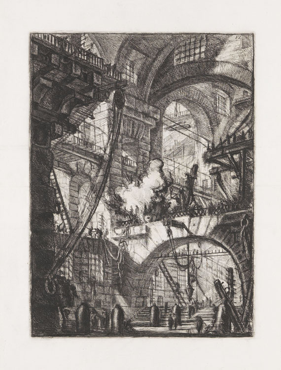 Giovanni Battista Piranesi - Blatt VI der sechzehnteiligen Folge der "Carceri d