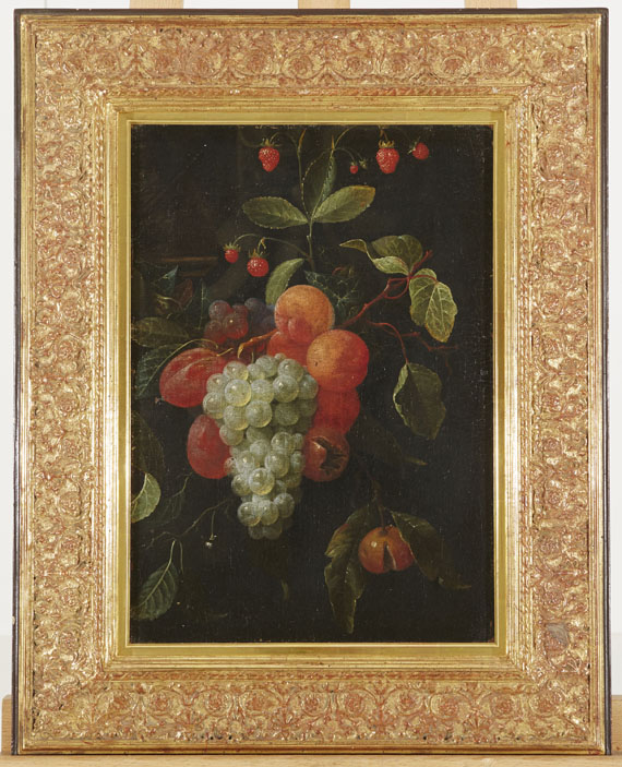 Joris van Son - 2 Pendants: Weintrauben mit Pfirsichen, Pflaumen und Brombeeren - 