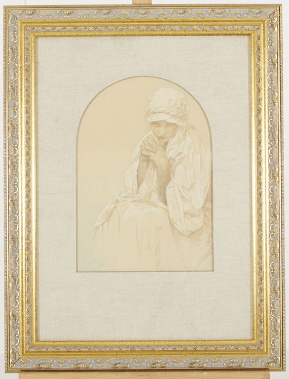 Alphonse Mucha - Porträt einer jungen Frau - 