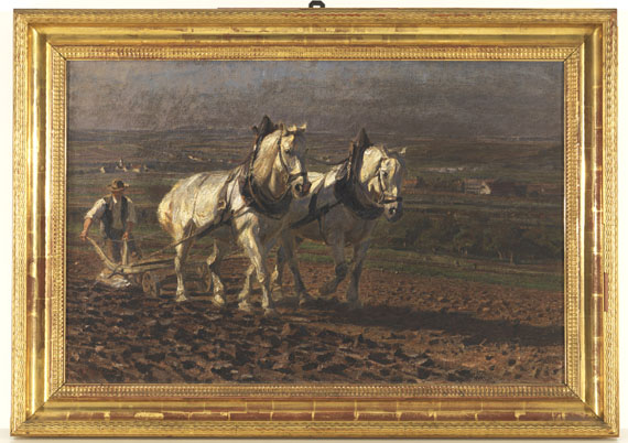 Friedrich Eckenfelder - Bauer mit Pferdegespann