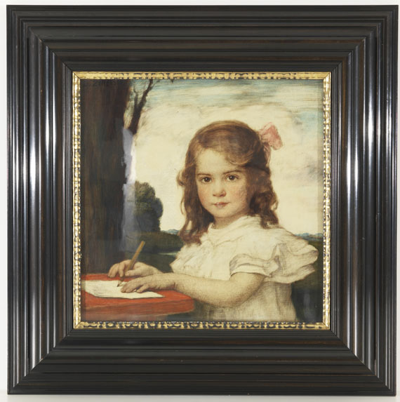 Ludwig von Zumbusch - Porträt eines Mädchens beim Zeichnen - 