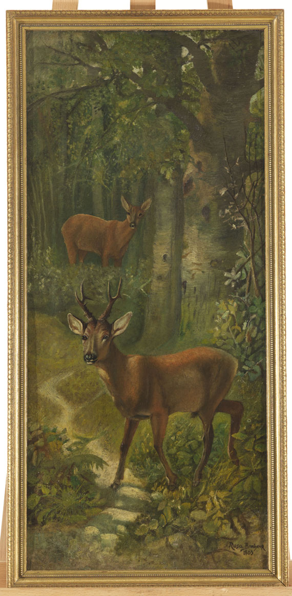 Rosa Bonheur - Rotwild am Waldrand - 