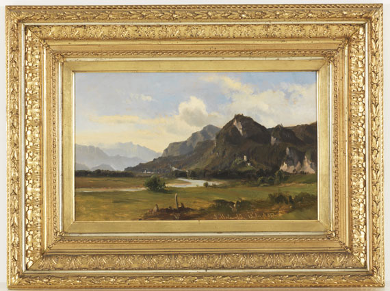 Ludwig Georg Eduard Halauska - Landschaft bei Flintsbach am Inn - 