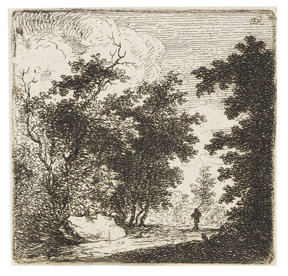 Ferdinand Kobell - 14 Bll.: Landschaften und Raufende Kartenspieler - 