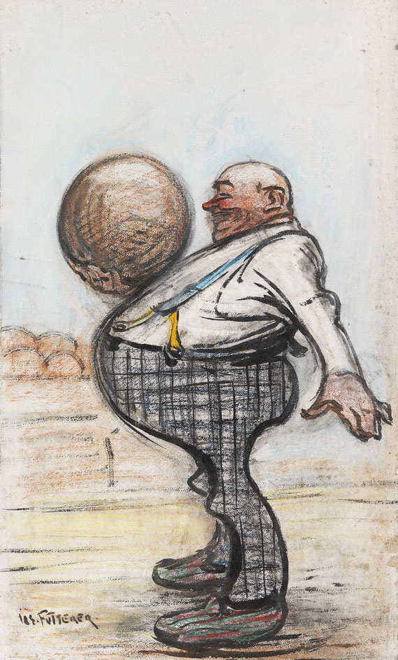 Joseph Futterer - 2 Pendants: Beim Bowlen - 