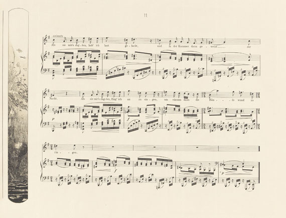 Max Klinger - Brahms-Phantasie. Einundvierzig Stiche, Radierungen und Steinzeichnungen zu Compositionen von Johannes Brahms. Radier-Opus XII - 
