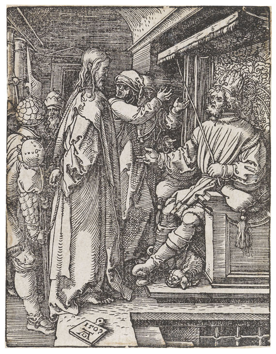 Albrecht Dürer - 4 Bll.: Geburt Christi. Christus vor Herodes. Die Dornenkrönung. Die Kreuztragung (aus der kleinen Holzschnittpassion) - 