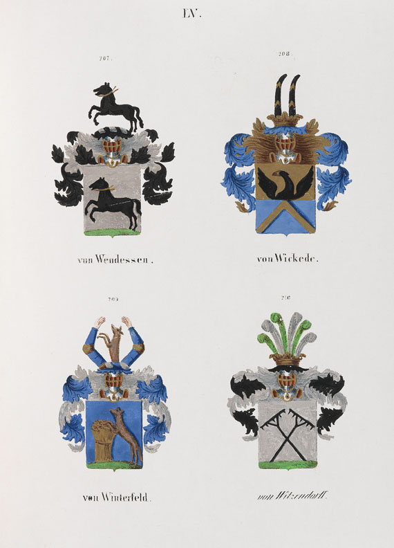 J. H. Tiedemann - Mecklenburgisches Wappenbuch. 1837. - 