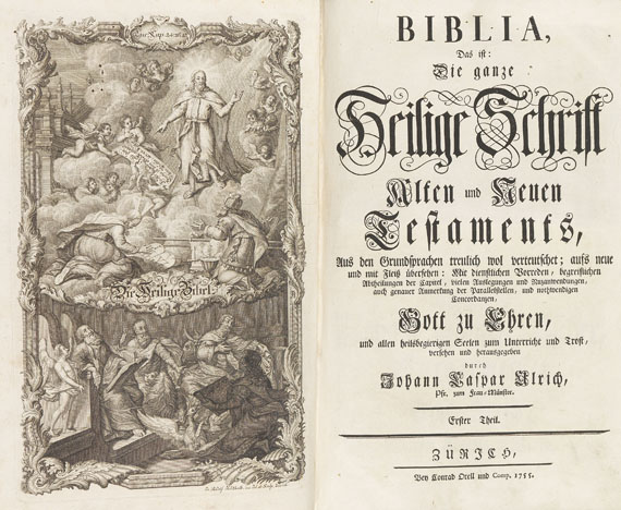   - Biblia, Heilige Schrift. Zürich 1755.. - 
