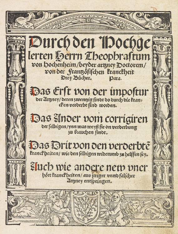 Philippus Theophrastus Paracelsus - Französischen Krankheit. 1530.