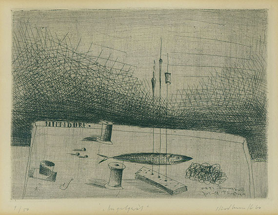 Horst Skodlerrak - 6 Bll: Studien. Landschaften. 4 Zeichnungen/2 Radierungen. 1960-82.