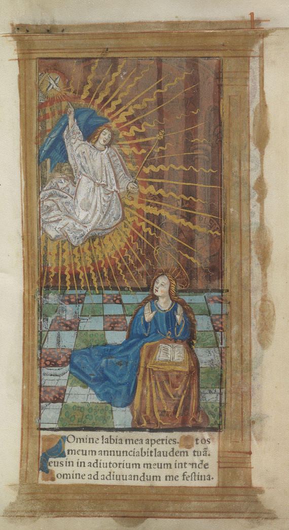  Manuskripte - 7 Blätter aus Hardouyn Stundenbuch. 1520 - 