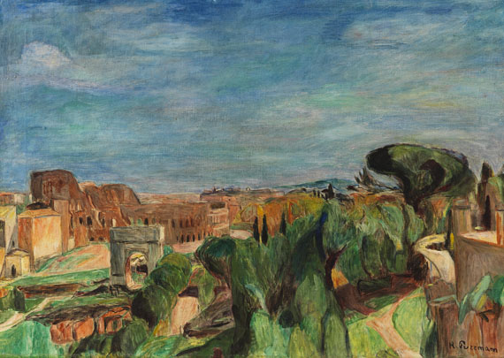 Hans Purrmann - Blick auf das Kolosseum in Rom