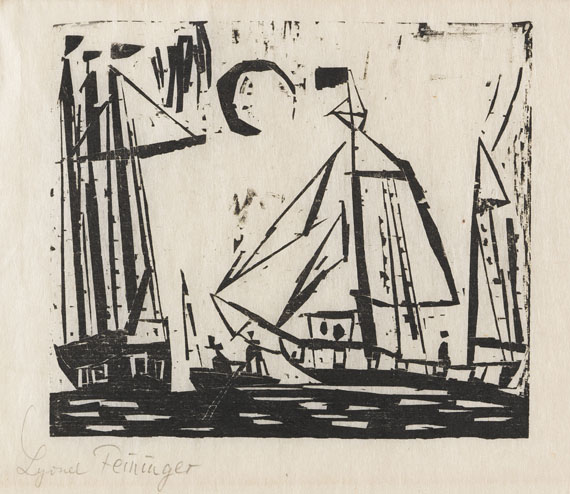 Lyonel Feininger - Segelboote (mit Mond)