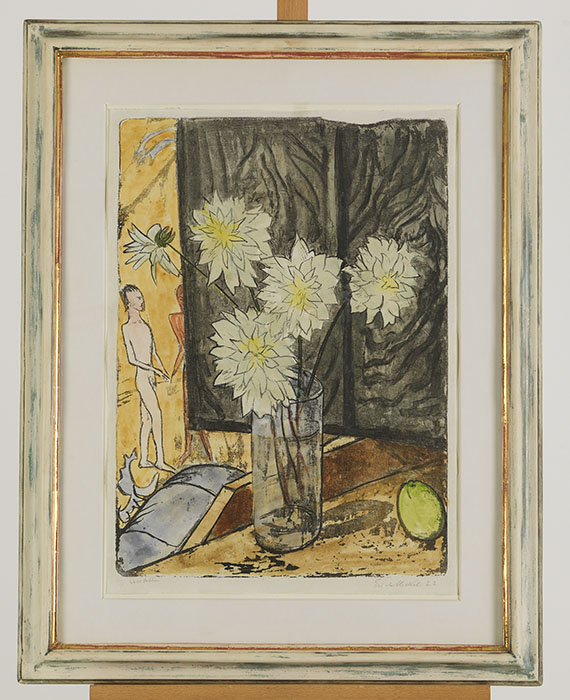 Erich Heckel - Weiße Dahlien - Frame image