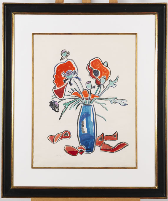 Gabriele Münter - Frischer und abfallender Mohn - Frame image