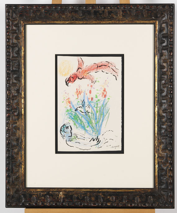 Marc Chagall - Nu rouge au dessus du bouquet - Frame image