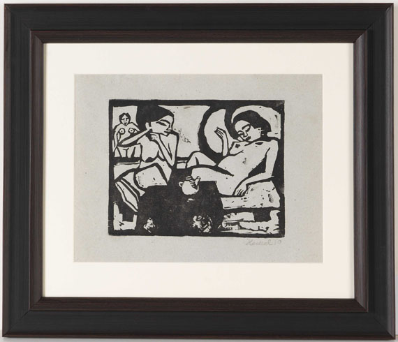 Erich Heckel - Zwei Mädchen im Atelier - Frame image