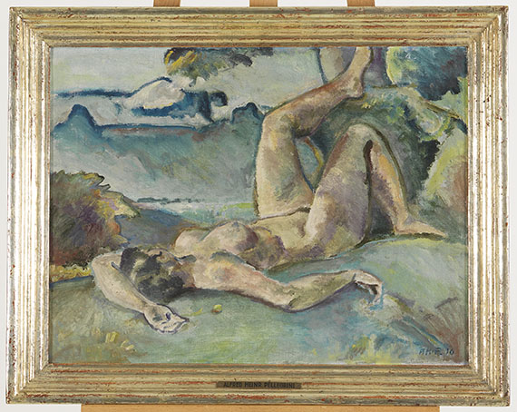 Alfred Heinrich Pellegrini - Liegender weiblicher Akt - Frame image