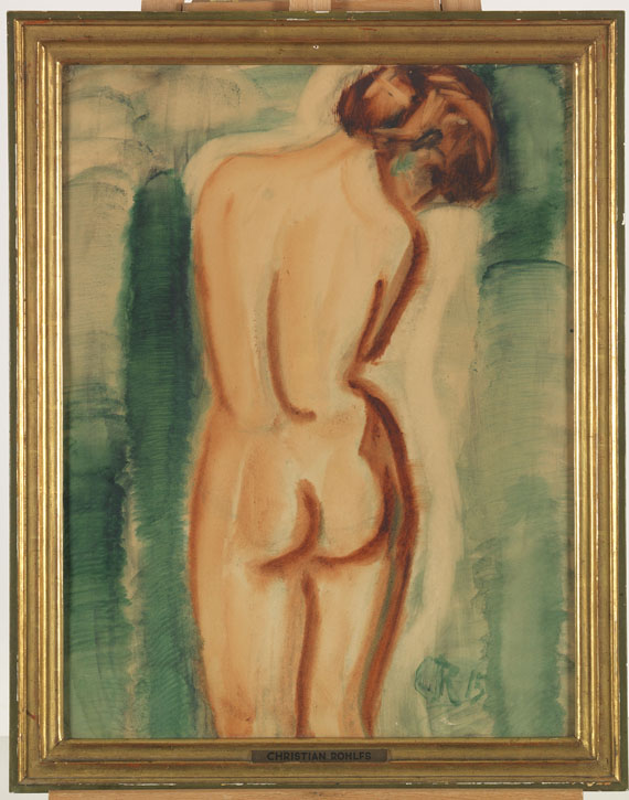 Christian Rohlfs - Weiblicher Rückenakt - Frame image