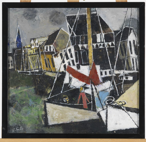 Franz Xaver Fuhr - Boote im Hafen - Frame image