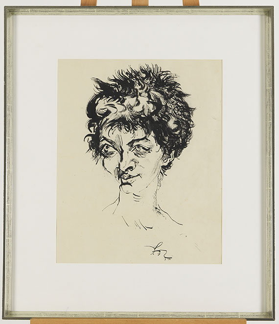 Ludwig Meidner - Mädchenkopf - Frame image