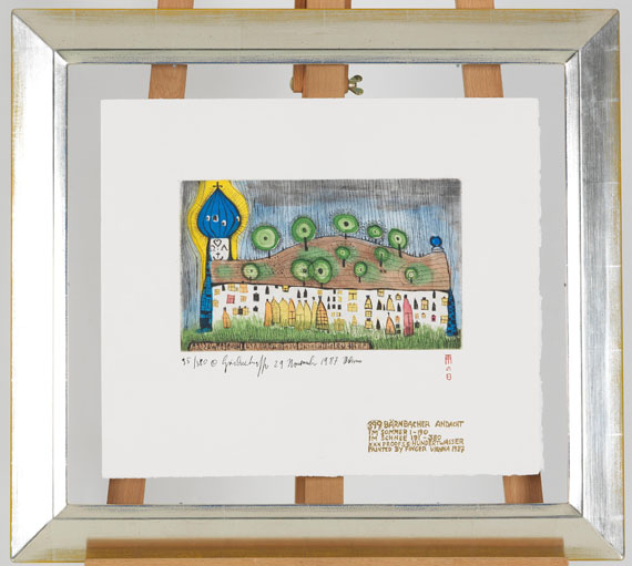 Friedensreich Hundertwasser - Bärnbacher Andacht im Sommer - Frame image