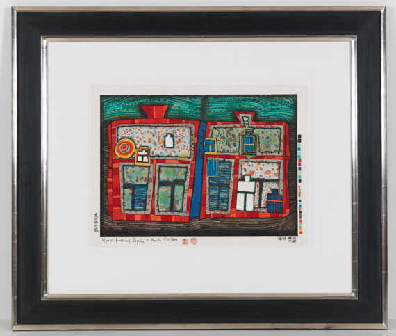 Friedensreich Hundertwasser - 2-13 schwimmende Fenster - Frame image