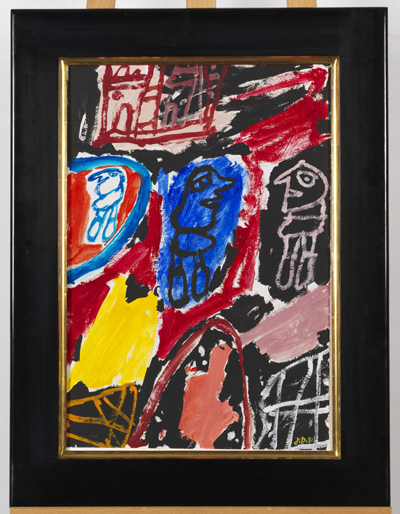 Jean Dubuffet - Site avec 3 personnages - Frame image