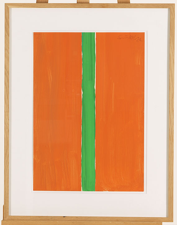 Günther Förg - Ohne Titel (2A, orange mit grün) - Frame image