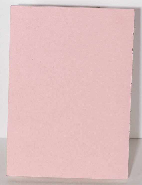 Günther Uecker - Hommage à Achim von Arnim und Clemens von Brentano - Back side