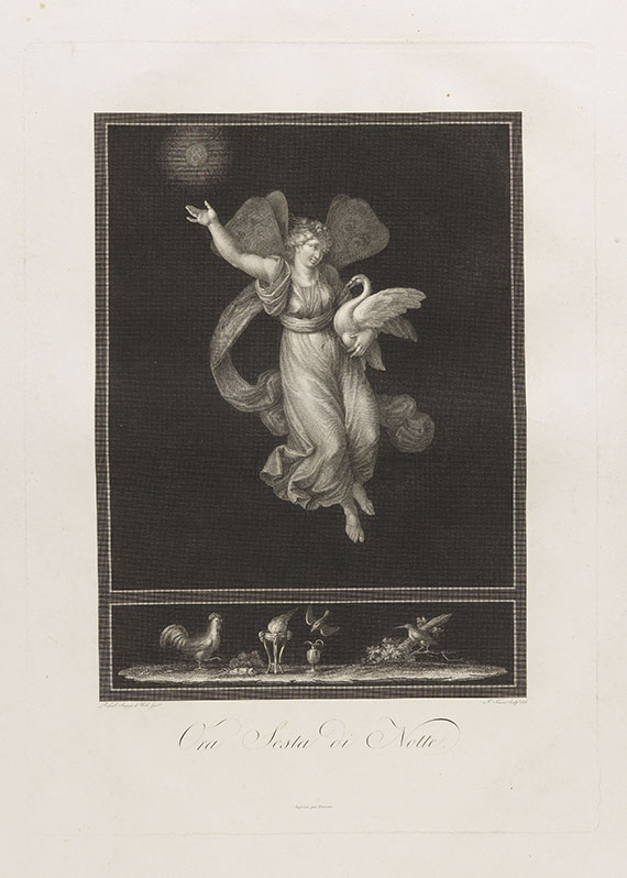  Mappenwerk / Portfolio - 12 Bll.: Die Stunden des Raphael: Allegorien der 6 Stunden des Tages und der 6 Stunden der Nacht - 