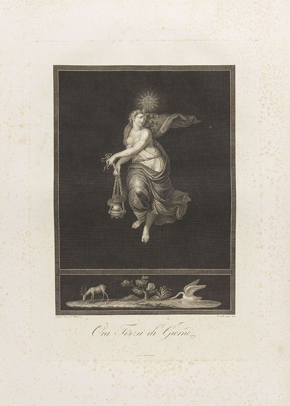  Mappenwerk / Portfolio - 12 Bll.: Die Stunden des Raphael: Allegorien der 6 Stunden des Tages und der 6 Stunden der Nacht - 