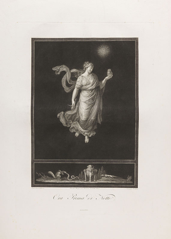  Mappenwerk / Portfolio - 12 Bll.: Die Stunden des Raphael: Allegorien der 6 Stunden des Tages und der 6 Stunden der Nacht - 