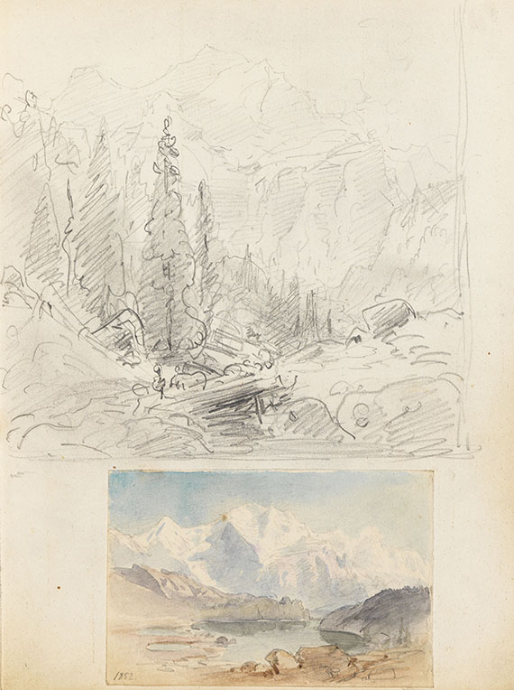 Carl Schweich - 3 Skizzenbücher mit Landschafts- und Porträtstudien - 
