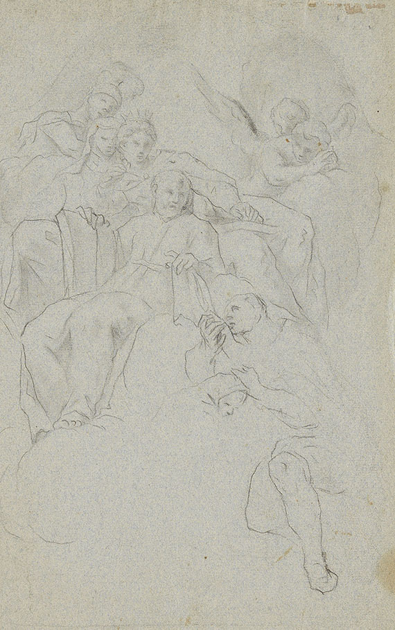 Januarius Zick - 3 Bll.: Figurenstudien - 