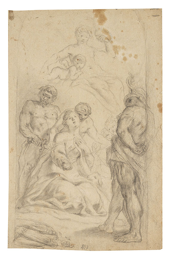 Januarius Zick - 3 Bll.: Figurenstudien - 