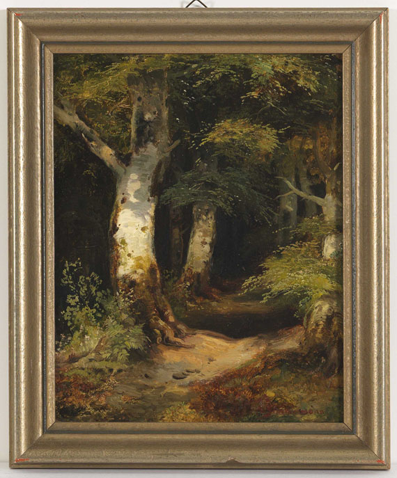 Albert August Zimmermann - Waldweg - Frame image