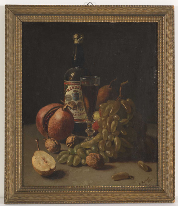  Italien - Stillleben mit Marsala und Früchten - Frame image