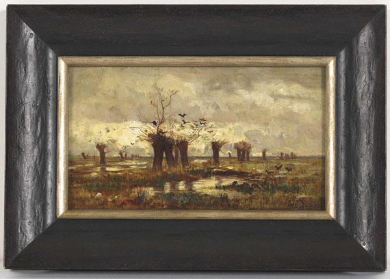Paul Baum - Moorlandschaft mit Kopfweiden - Frame image