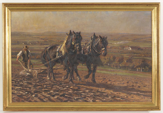 Friedrich Eckenfelder - Pflügender Bauer - Frame image