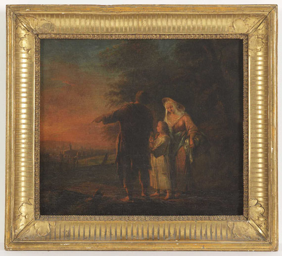 Johann Conrad Seekatz - Zugeschrieben - Heilige Familie auf dem Weg nach Jerusalem - Frame image