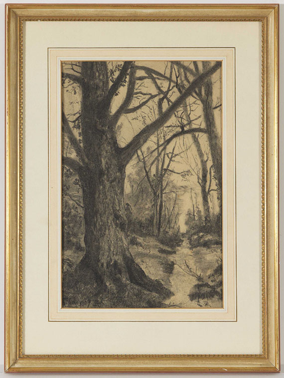 Franz Skarbina - Waldweg - Frame image