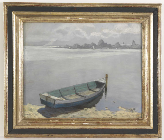Albert Stagura - Blick auf die Fraueninsel am Chiemsee - Frame image
