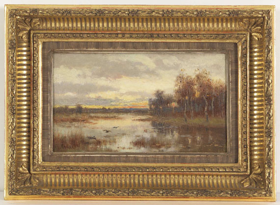 Marie Egner - Kleine Moorlandschaft in der Dämmerung - Frame image