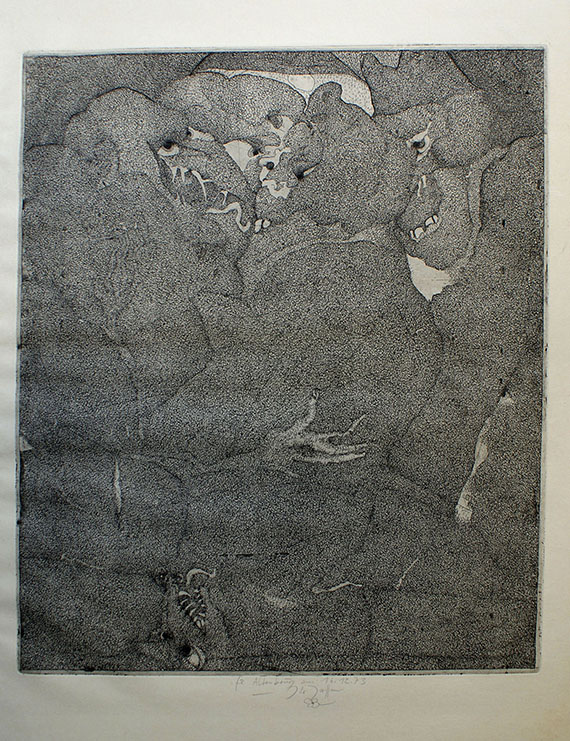 Horst Janssen - 3 Blatt: Kabinettstückchen, Kneipe, (Bettina). 1964 - 