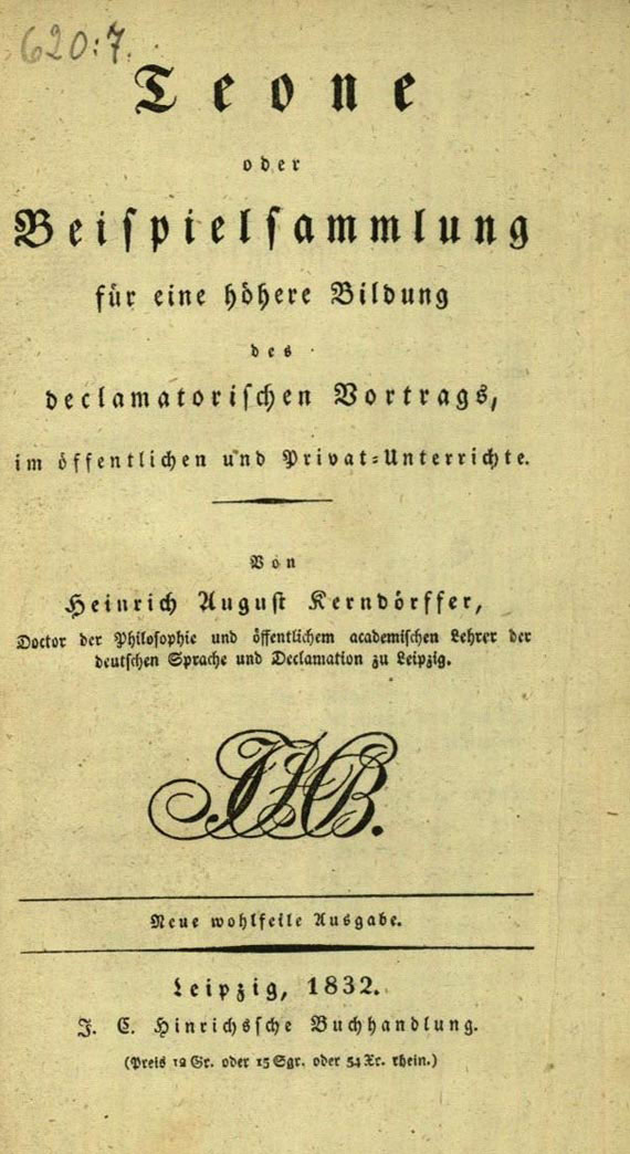 Heinrich August Kerndörffer - Beispielsammlung, 1832