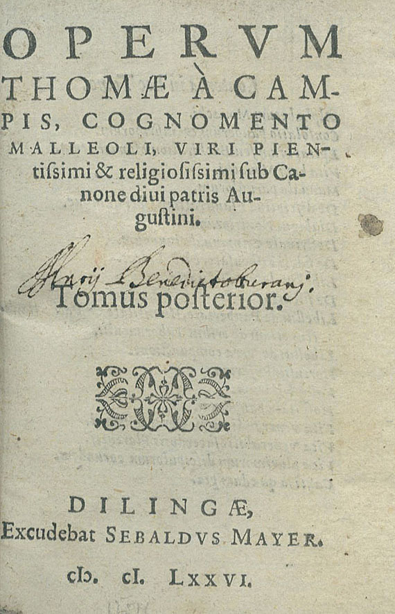  Thomas a Kempis - Opera. 1576. 2 Bde.