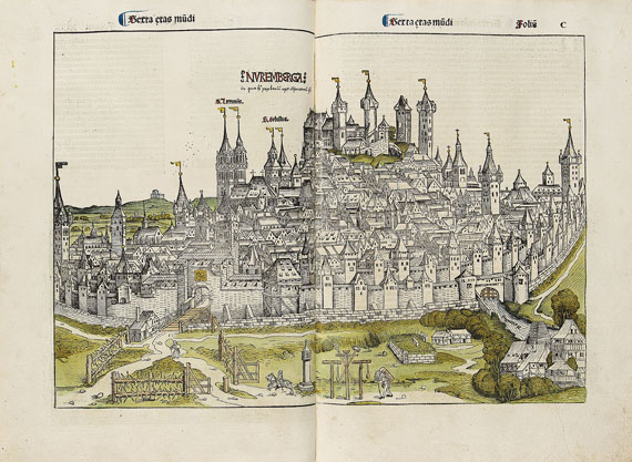 Hartmann Schedel - Weltchronik. 1493. Cincinnius-Exemplar. - 