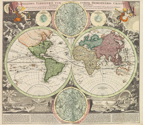 Johann Baptist Homann - Grosser Atlas uber die gantze Welt. 1725. 2 Bde. - 